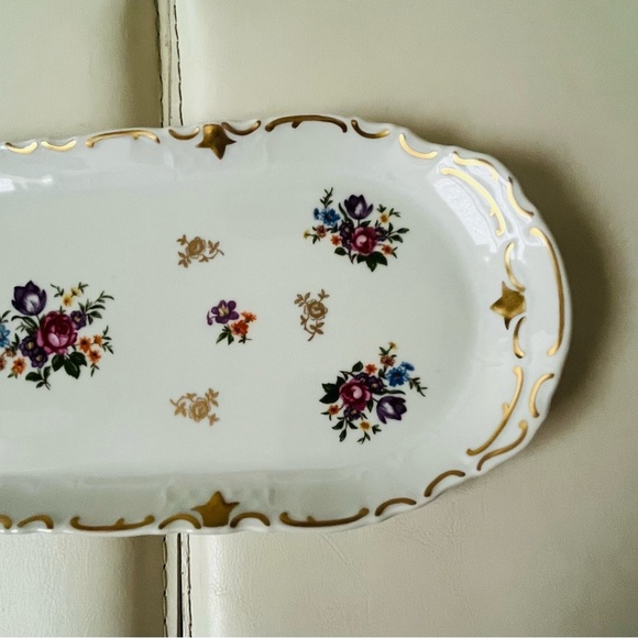 Vintage Porcelain Tray From German Democratic Republic 6/15 Inch - Picture 9 of 11